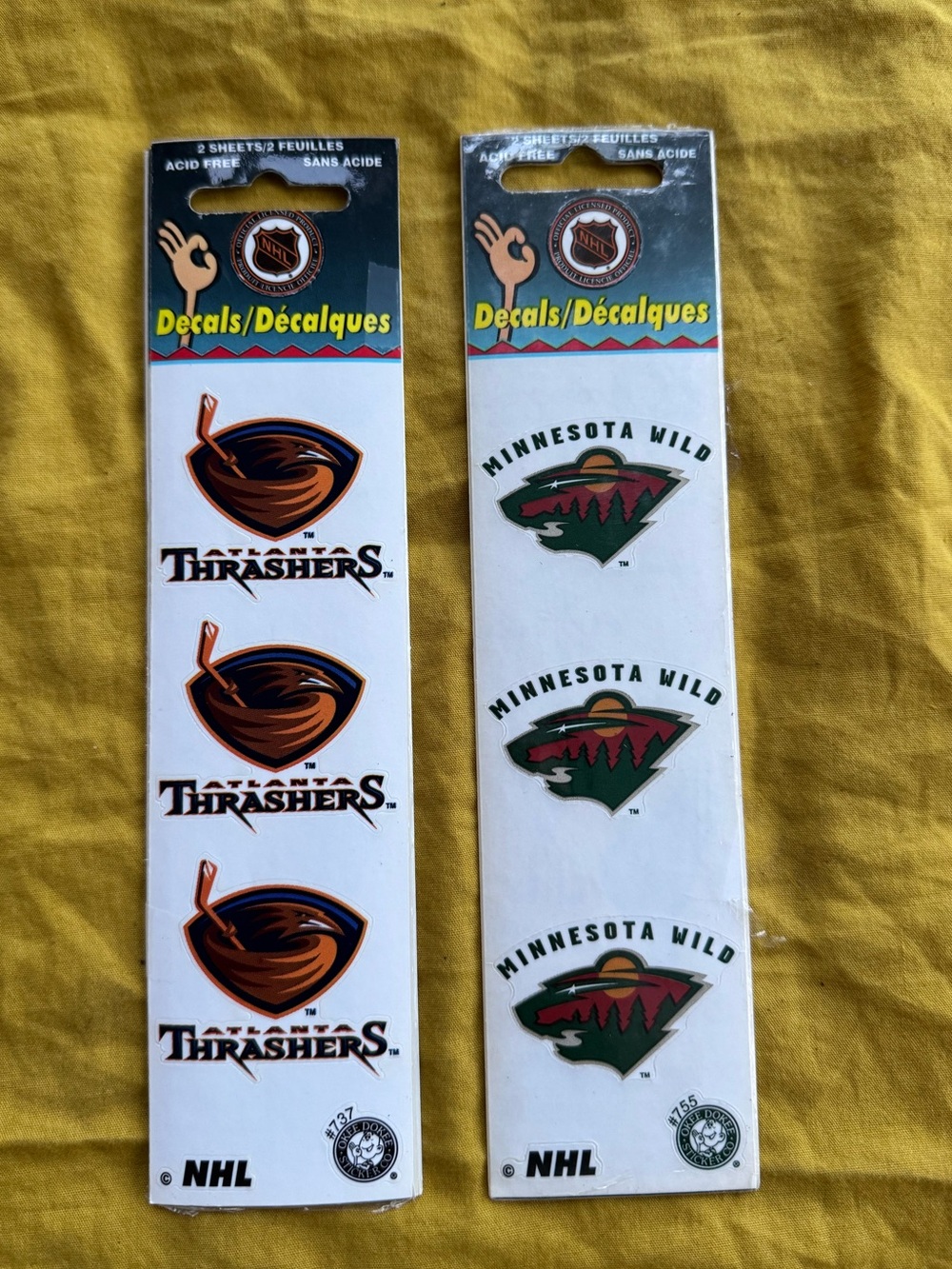 ✨Vintage NHL Sealed Decals - Hockey✨
